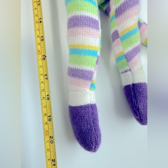 Striped Plush Monkey Toy with Bunny Ears - Picture 5 of 12